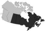 Carte de l'Alberta, British Columbia et les Territoires